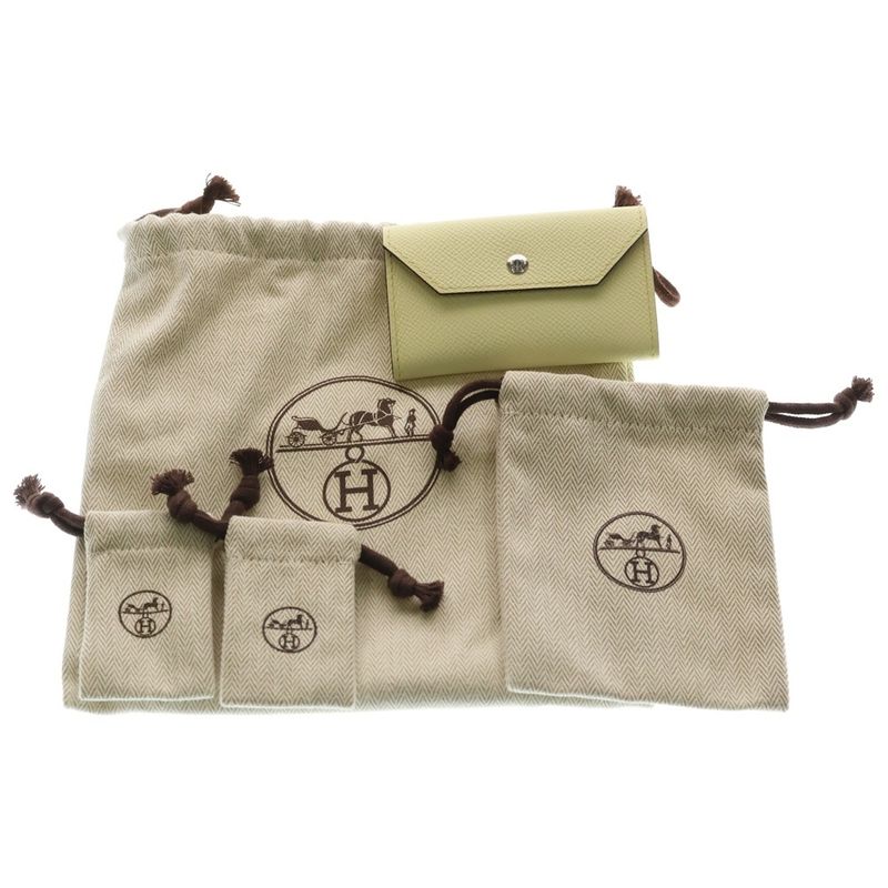 Hermes Kelly Pocket Belt Yellow Veau Epsom Silver
