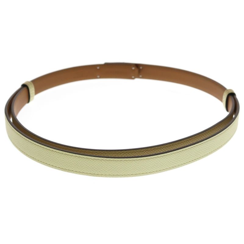 Hermes Kelly Pocket Belt Yellow Veau Epsom Silver