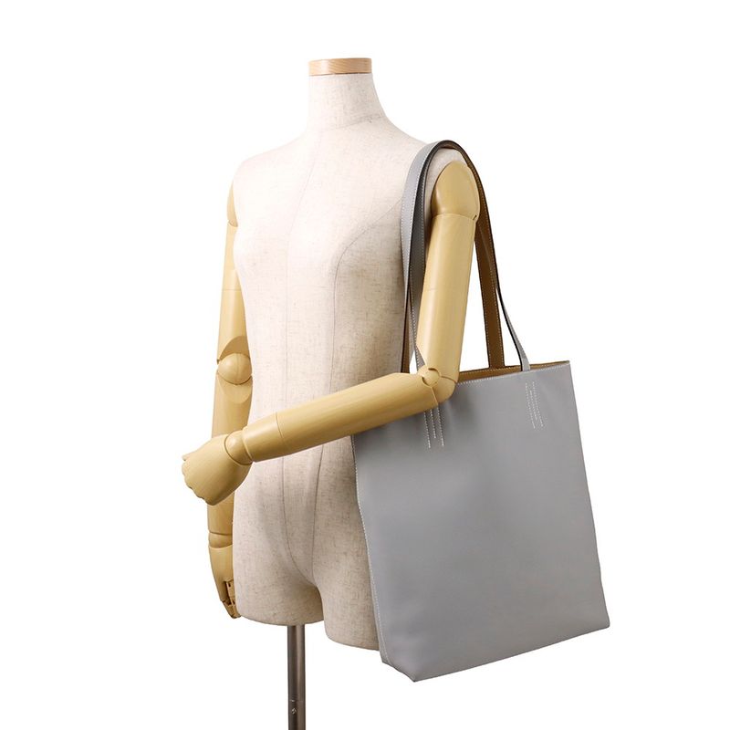 Hermes Tote Neo Double Sens 28 Gris Perle Pouchier Swift Reversible