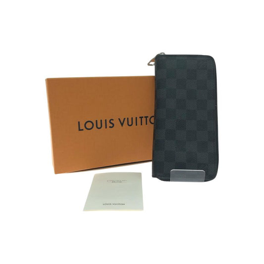 Louis Vuitton Wallet Zippy Damier Graphite Vertical Black