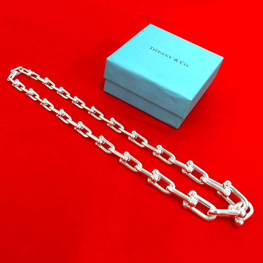 Tiffany & Co Graduated Link Necklace 925 Silver