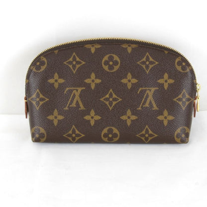 Louis Vuitton Pochette Cosmetic PM Makeup Pouch Monogram Canvas Brown