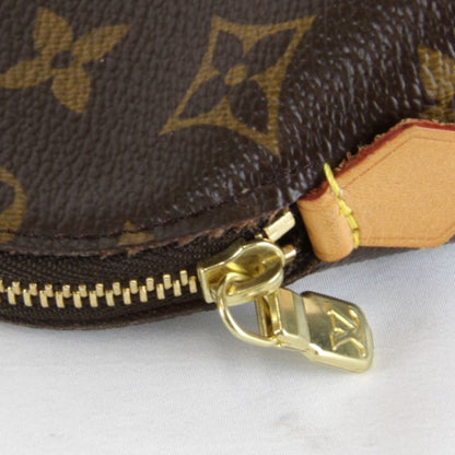 Louis Vuitton Pochette Cosmetic PM Makeup Pouch Monogram Canvas Brown