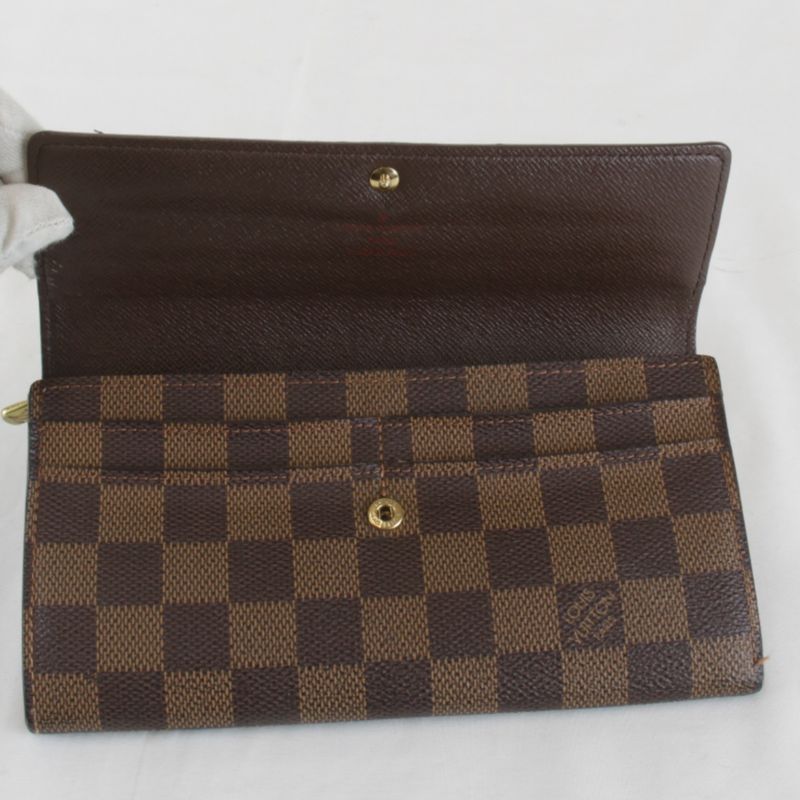Louis Vuitton Portefeuille Sarah Wallet Damier Canvas Brown