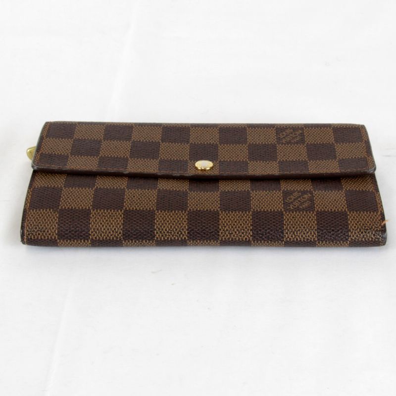 Louis Vuitton Portefeuille Sarah Wallet Damier Canvas Brown