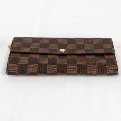 Louis Vuitton Portefeuille Sarah Wallet Damier Canvas Brown