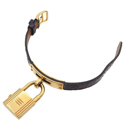 Hermes Kelly Watch Gold Blue Quartz Cadena