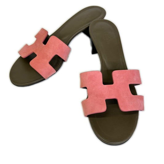 Hermes Oasis Suede Sandals 36