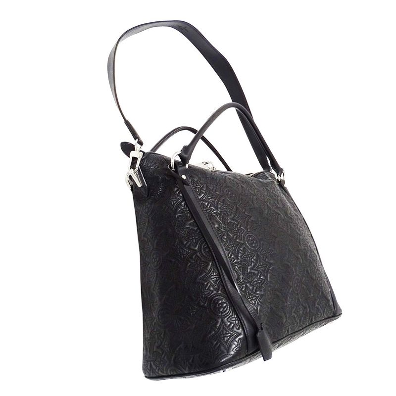 Louis Vuitton 2-Way Shoulder Bag Monogram Antia Ixia MM Noir Black Embroidery