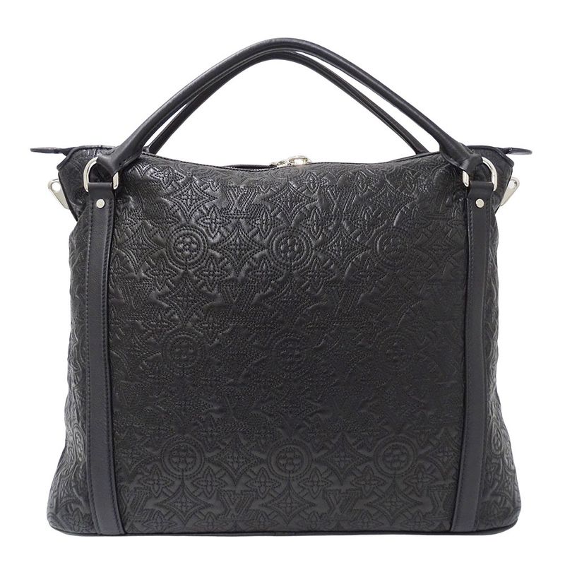 Louis Vuitton 2-Way Shoulder Bag Monogram Antia Ixia MM Noir Black Embroidery