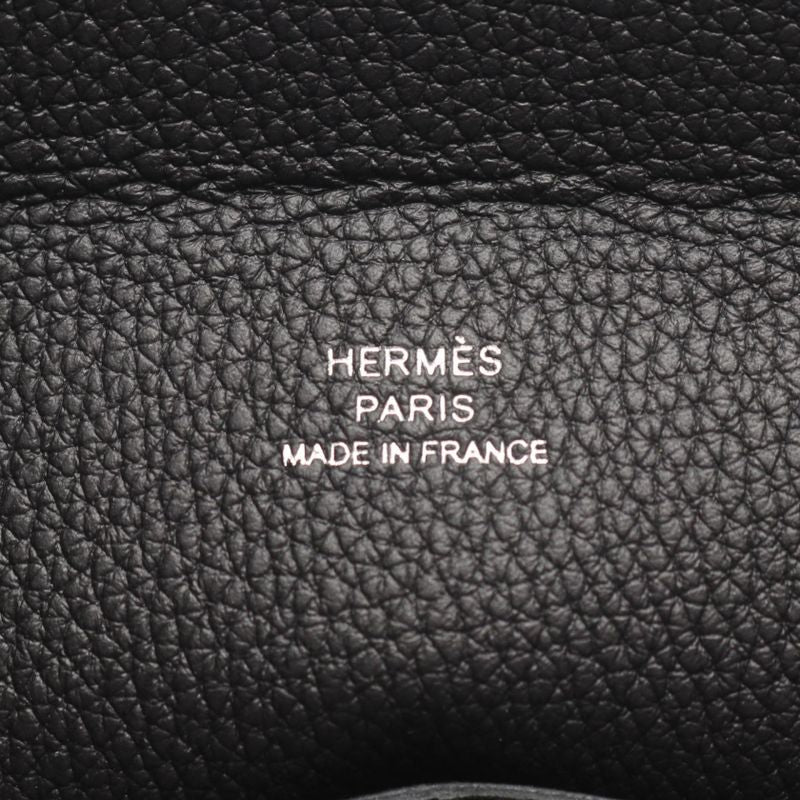 Hermes Shoulder Bag Vido Poche Black Leather
