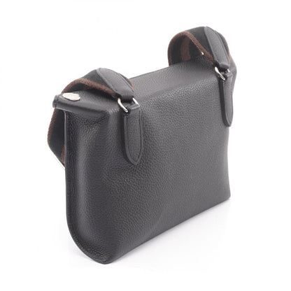 Hermes Shoulder Bag Vido Poche Black Leather