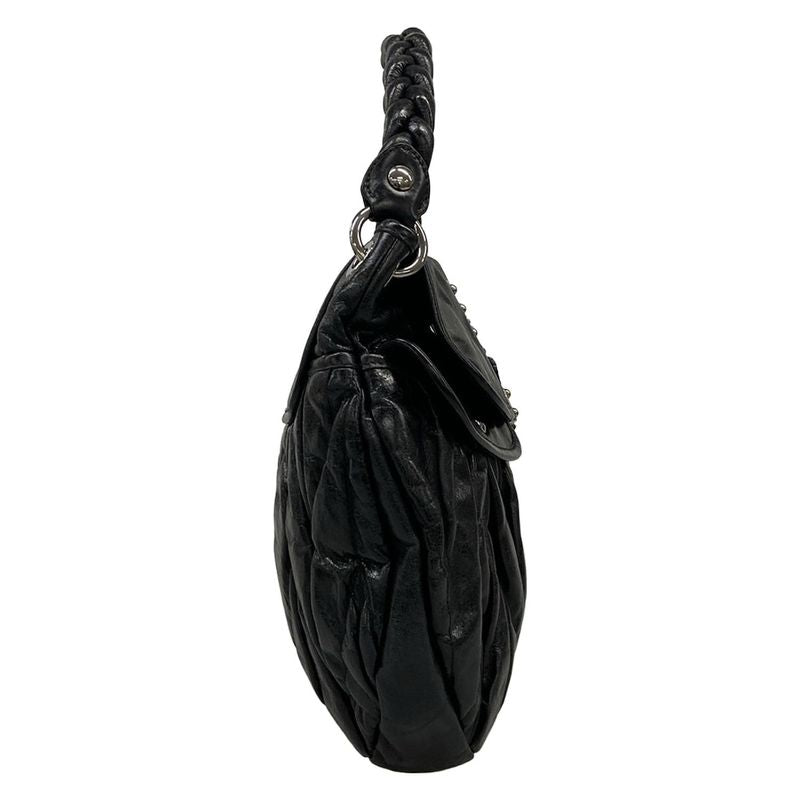 Miu Miu Handbag Matelasse Black Leather