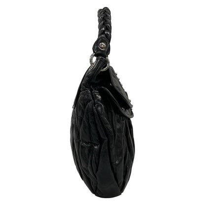 Miu Miu Handbag Matelasse Black Leather
