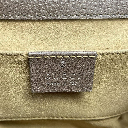 Gucci Shoulder Bag Padlock Small Tian Beige Dark Brown Multi Chain Leather