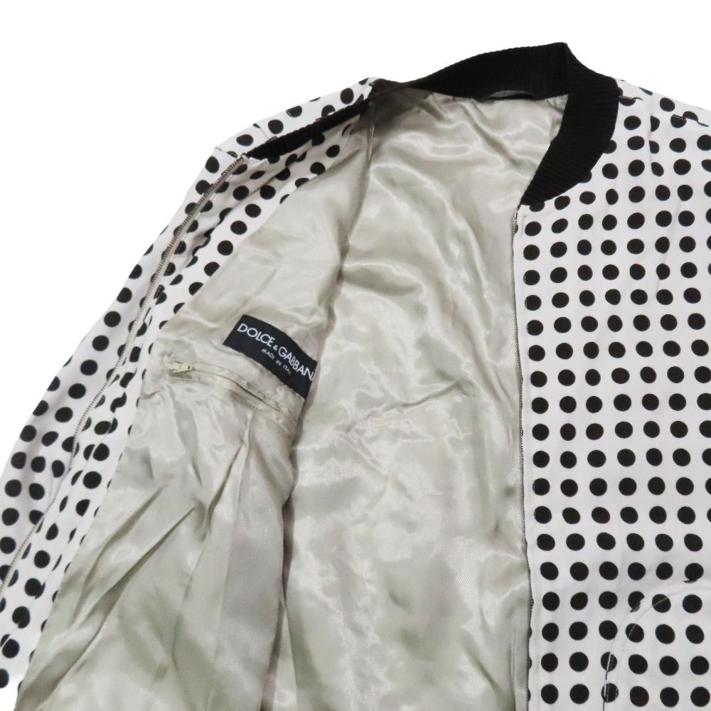 Dolce & Gabbana Dot Jacket Zip Up 48 Off White Brown