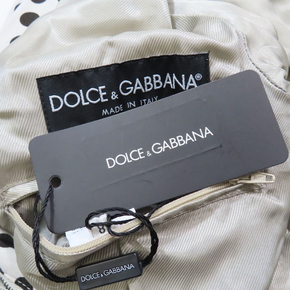 Dolce & Gabbana Dot Jacket Zip Up 48 Off White Brown