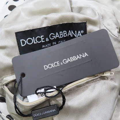 Dolce & Gabbana Dot Jacket Zip Up 48 Off White Brown