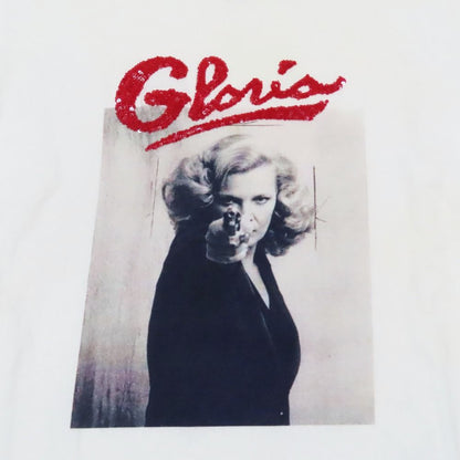 Fendi Gloria T-Shirt Short Sleeve Crew Neck Sequin Logo Print Top XS White