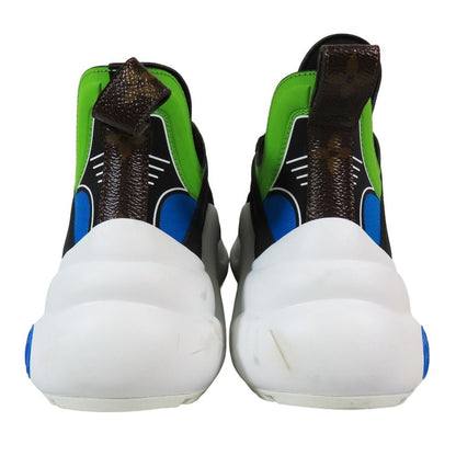 Louis Vuitton Low Cut Sneakers Shoes 34.5 Blue Black Green White