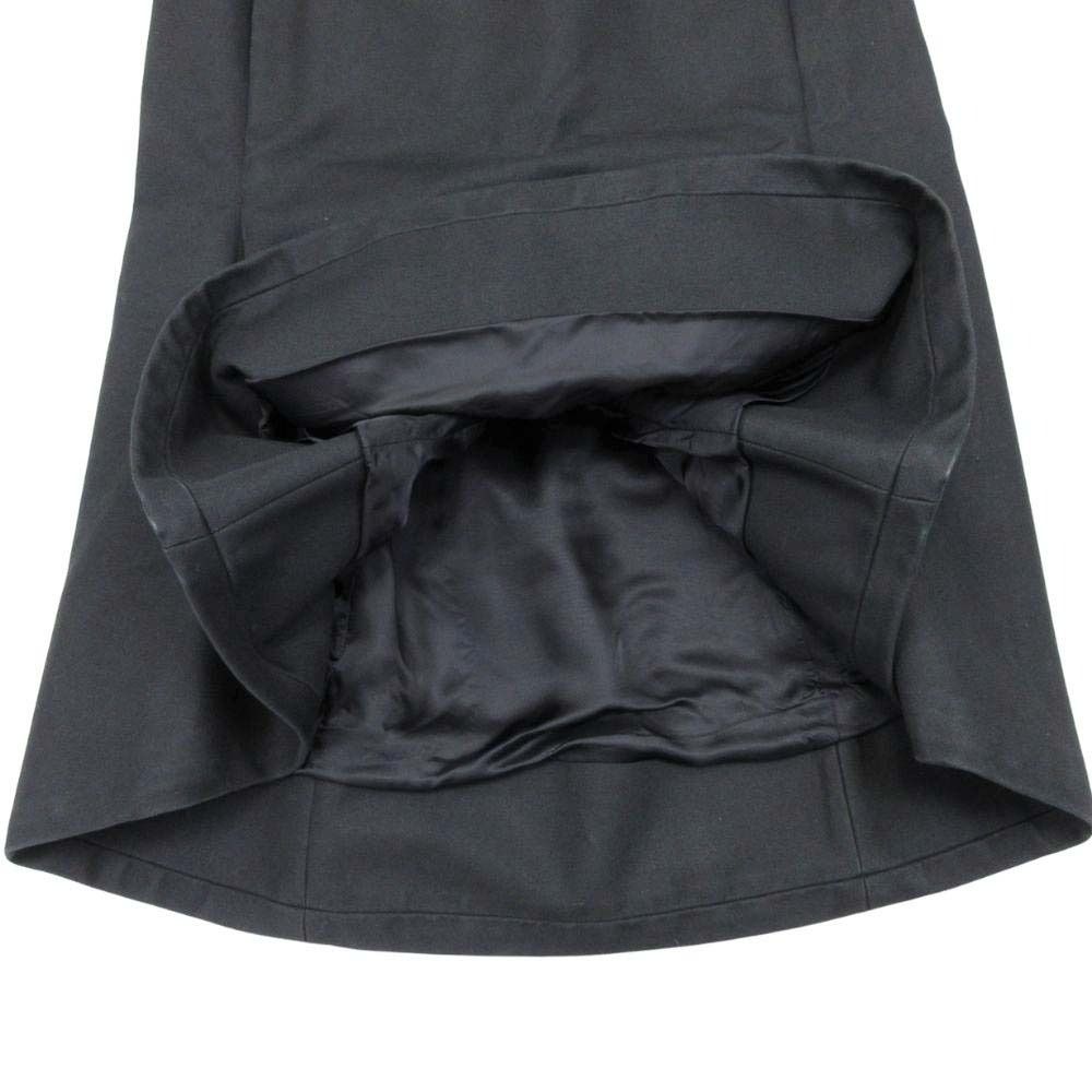 Balenciaga Kick Skirt Box Knee Length Irregular Hem Cotton 34 Black