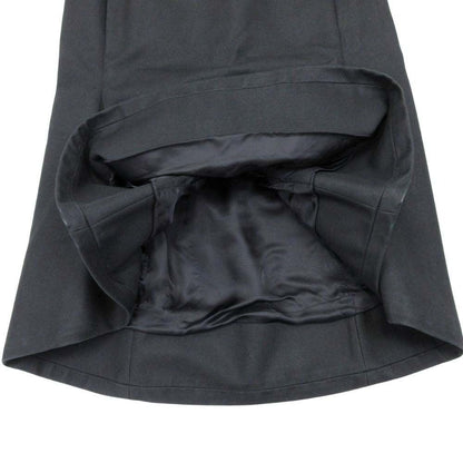 Balenciaga Kick Skirt Box Knee Length Irregular Hem Cotton 34 Black