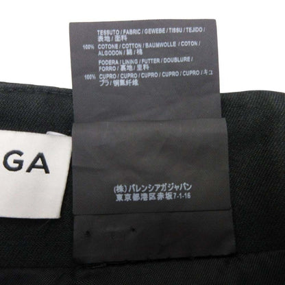 Balenciaga Kick Skirt Box Knee Length Irregular Hem Cotton 34 Black