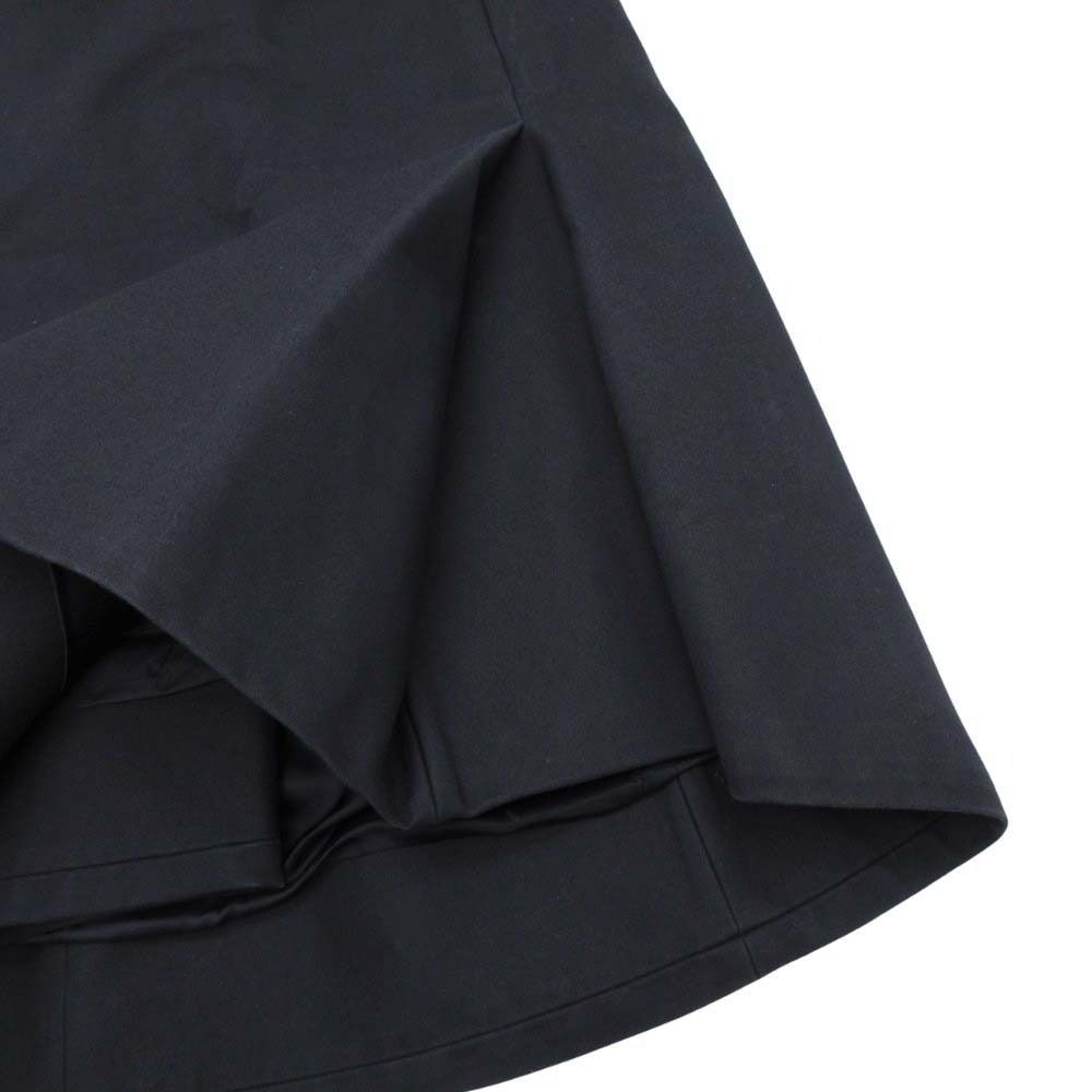 Balenciaga Kick Skirt Box Knee Length Irregular Hem Cotton 34 Black
