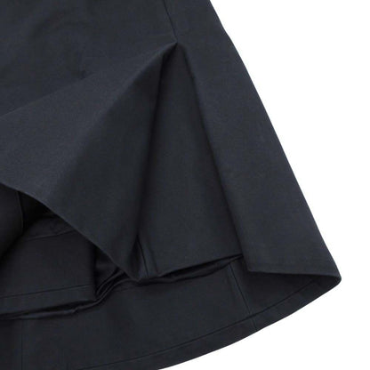 Balenciaga Kick Skirt Box Knee Length Irregular Hem Cotton 34 Black