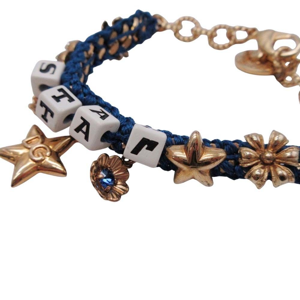 Dolce & Gabbana I Am the Star Bracelet Charm Gold Blue