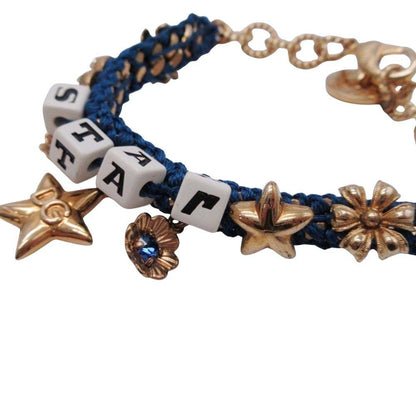 Dolce & Gabbana I Am the Star Bracelet Charm Gold Blue