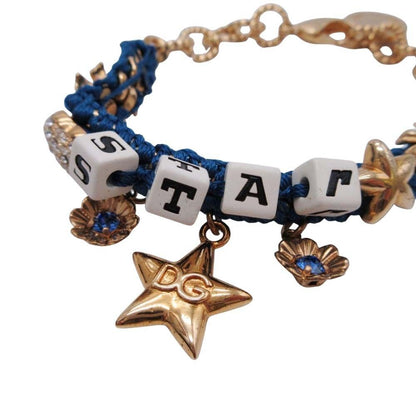 Dolce & Gabbana I Am the Star Bracelet Charm Gold Blue