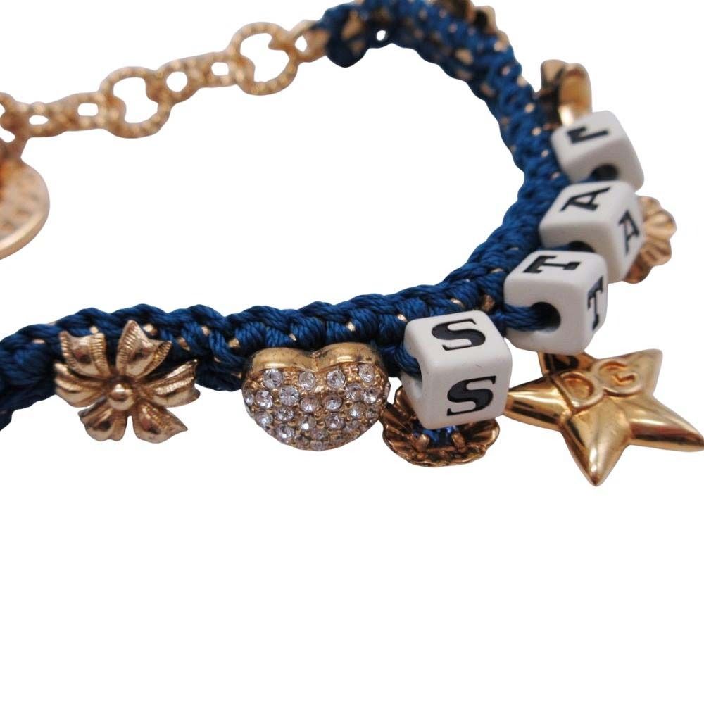 Dolce & Gabbana I Am the Star Bracelet Charm Gold Blue