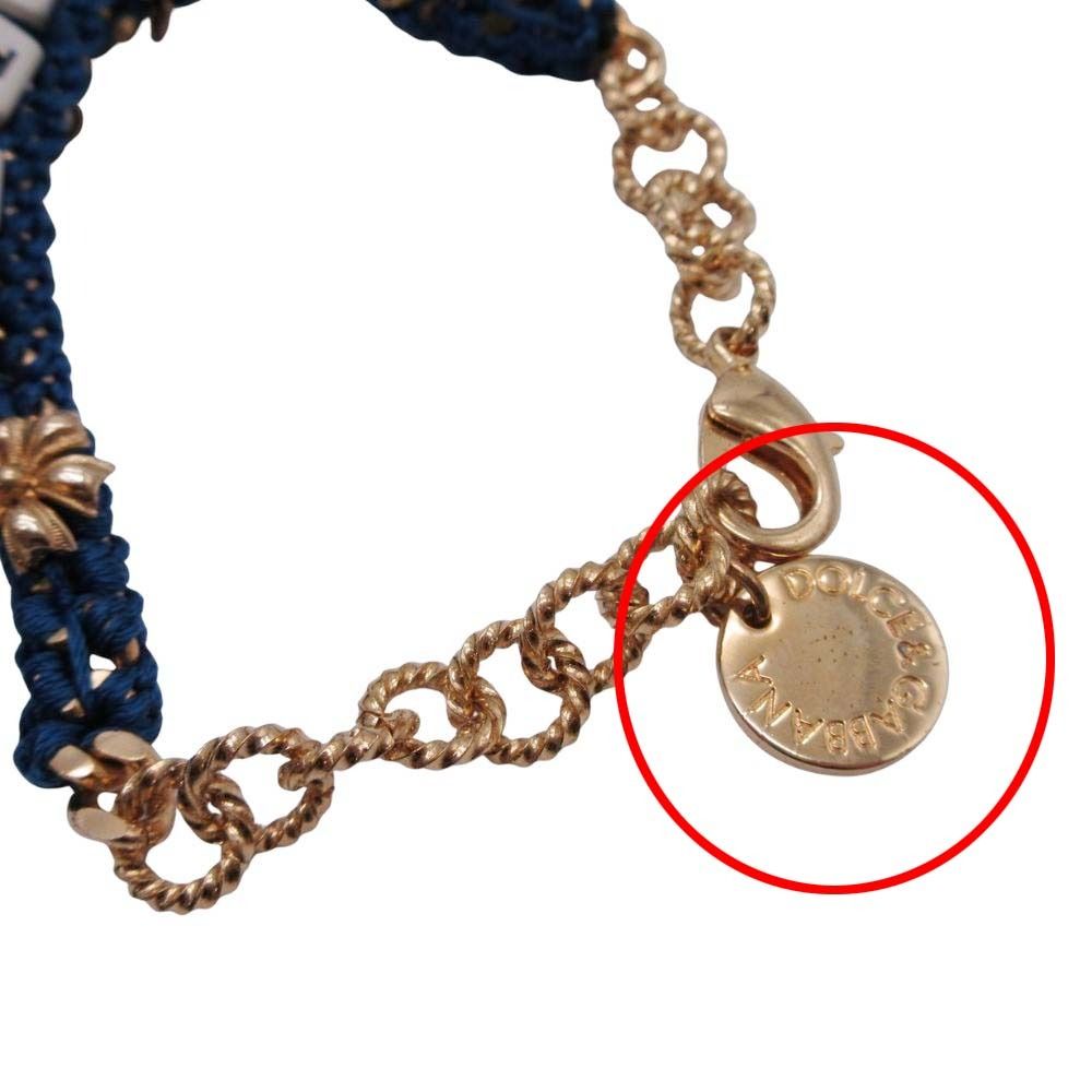 Dolce & Gabbana I Am the Star Bracelet Charm Gold Blue