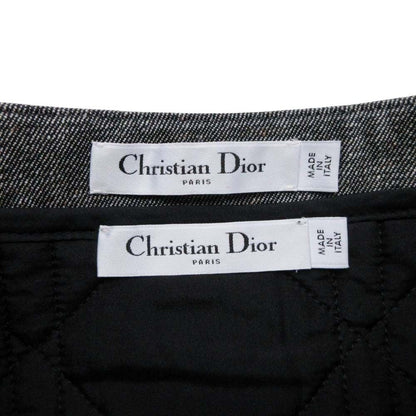 Dior Cannage Quilted Liner Knee Length Skirt 38 Gray