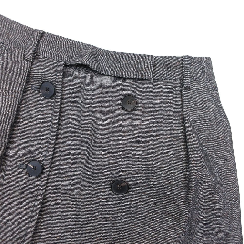 Dior Cannage Quilted Liner Knee Length Skirt 38 Gray