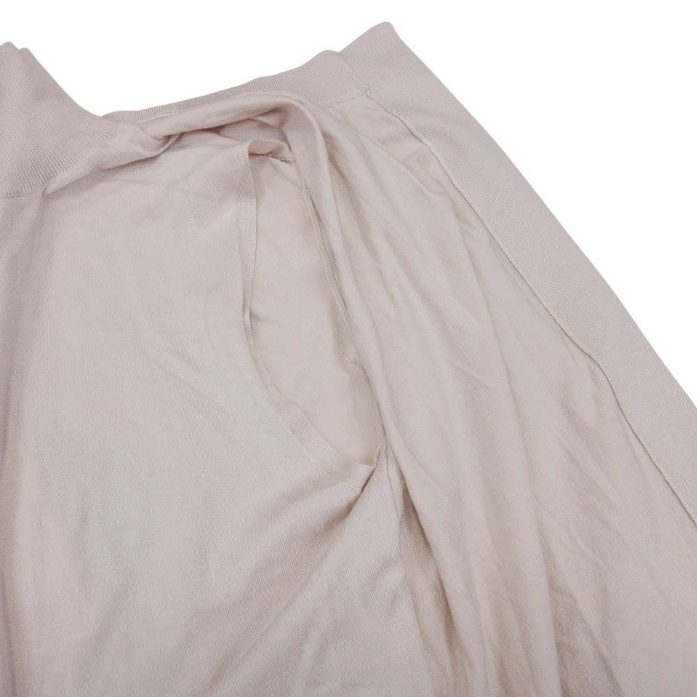 Fendi Layered Knit Dress Docking High Neck Top Long Sleeve 38 Beige