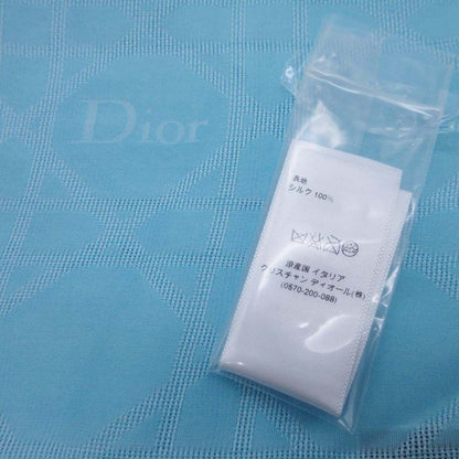 Dior Cannage Silk Jacquard Shawl Light Blue Scarf