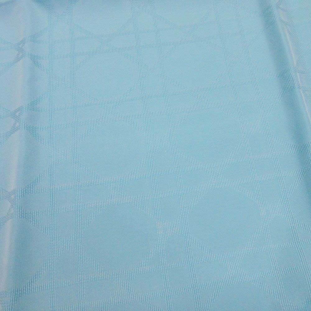 Dior Cannage Silk Jacquard Shawl Light Blue Scarf