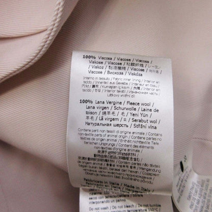 Fendi Satin Peak Lapel Cropped Jacket Short Bra Leather 38 Light Pink