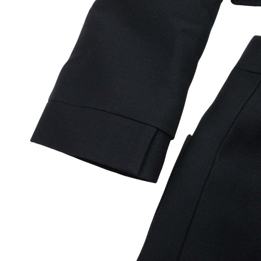 Fendi Silk Blend Lambskin Waist Cutout Jacket Dress 40 Black