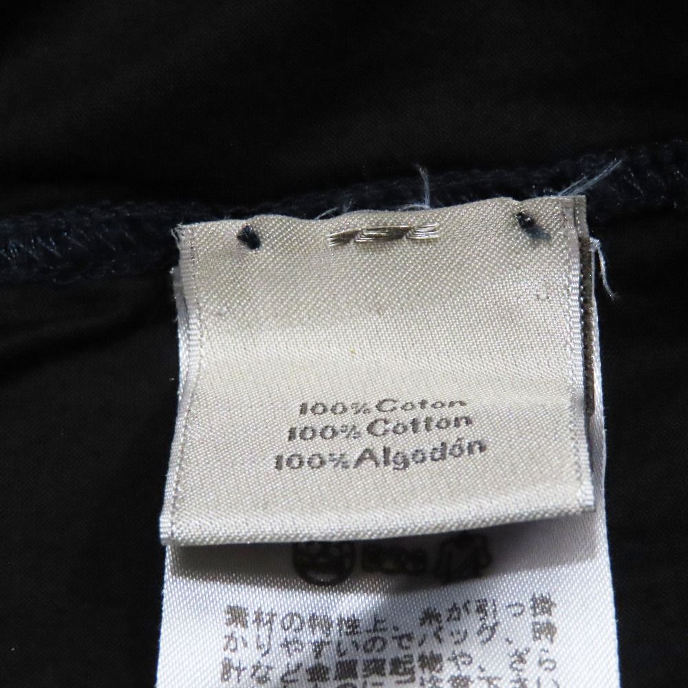 Hermes Blue Stitch Long Sleeve T-Shirt Cotton Long T L Glossy Black