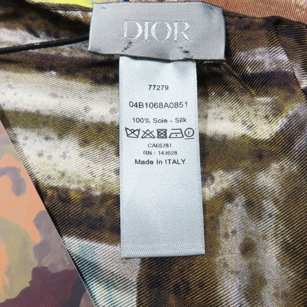 Dior Duncan Grant Square Scarfskin Bandana Silk Painting Graphic Multicolor