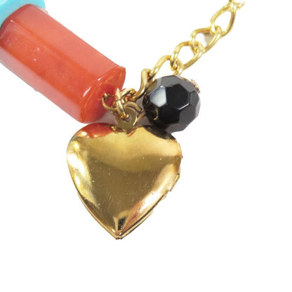 Dolce & Gabbana Bracelet Bangle Heart Plastic Chain Bijou Wood