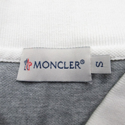 Moncler Polo Shirt Pique Cles Rick Logo Patch Pullover Top Short Sleeve S Gray