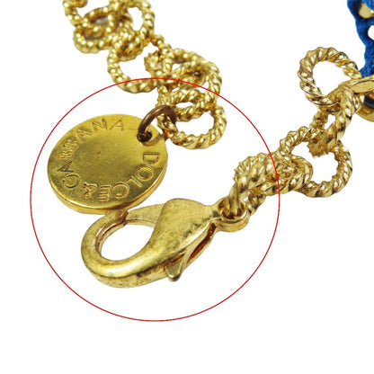 Dolce & Gabbana I Am the Star Chain Bracelet Charm Gold Blue