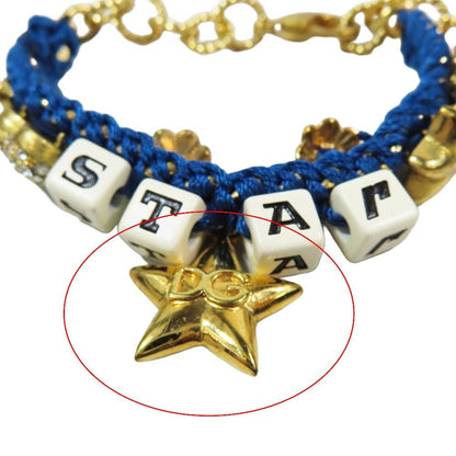 Dolce & Gabbana I Am the Star Chain Bracelet Charm Gold Blue