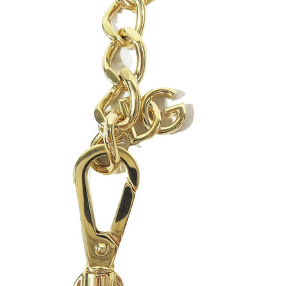 Dolce & Gabbana DG Logo Chain Necklace Visual Stone Gold