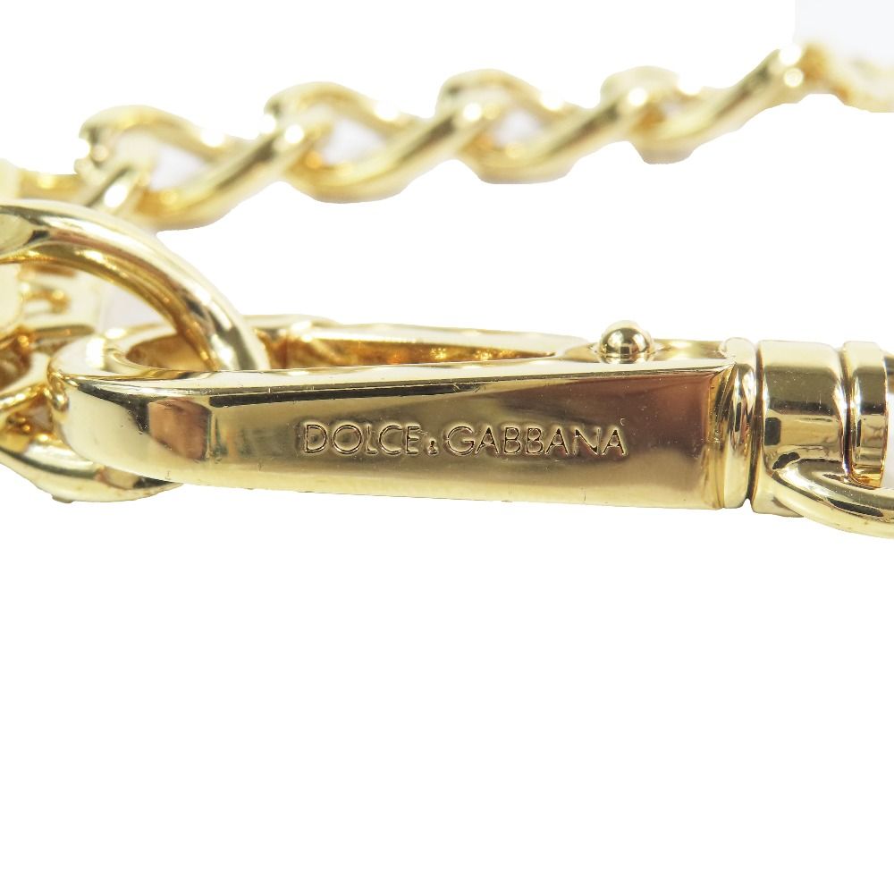 Dolce & Gabbana DG Logo Chain Necklace Visual Stone Gold