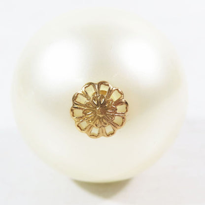 Dolce & Gabbana Big Pearl Earrings Bijou Color Stone Extra Large White